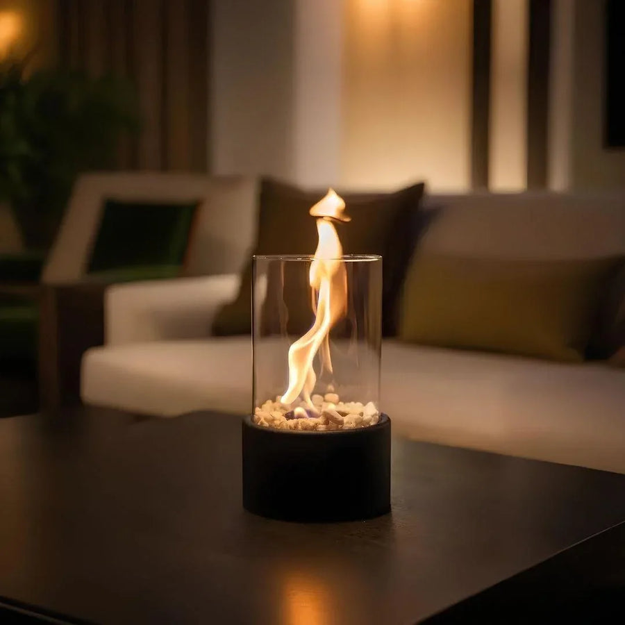 Glass and Metal Everlasting Flame Oil Lamp