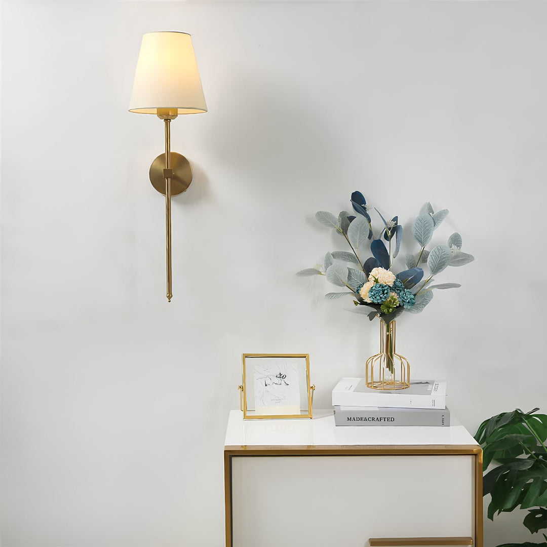 Cordless Fabric Shade Wall Light Set