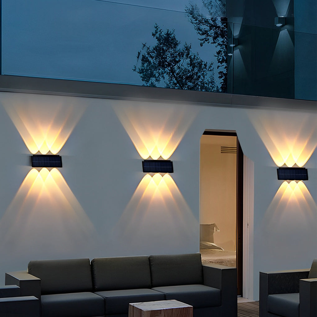 Solar Up and Down Outdoor Wall Light | Black, Dusk to Dawn