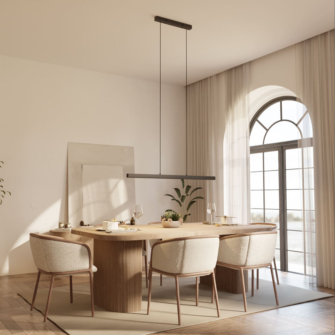 Calimera Linear Wood and Metal Pendant Light – image 5