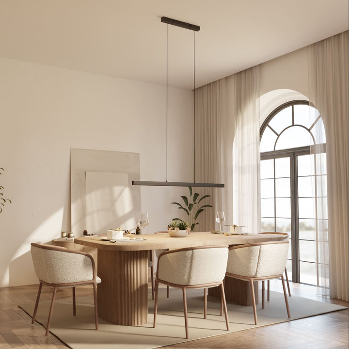 Calimera Linear Wood and Metal Pendant Light – image 5