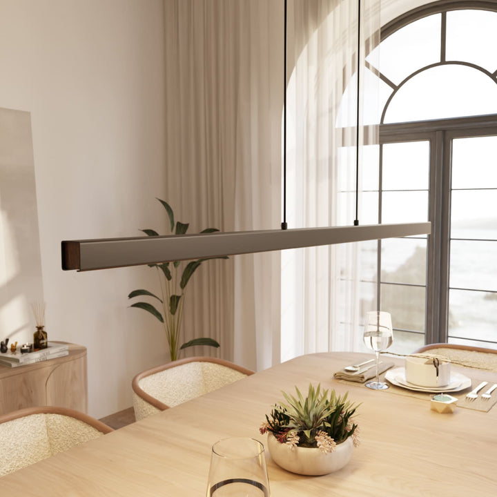 Calimera Linear Wood and Metal Pendant Light – image 3
