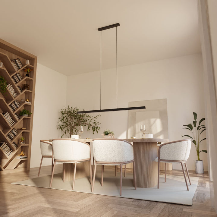 Calimera Linear Wood and Metal Pendant Light – image 4