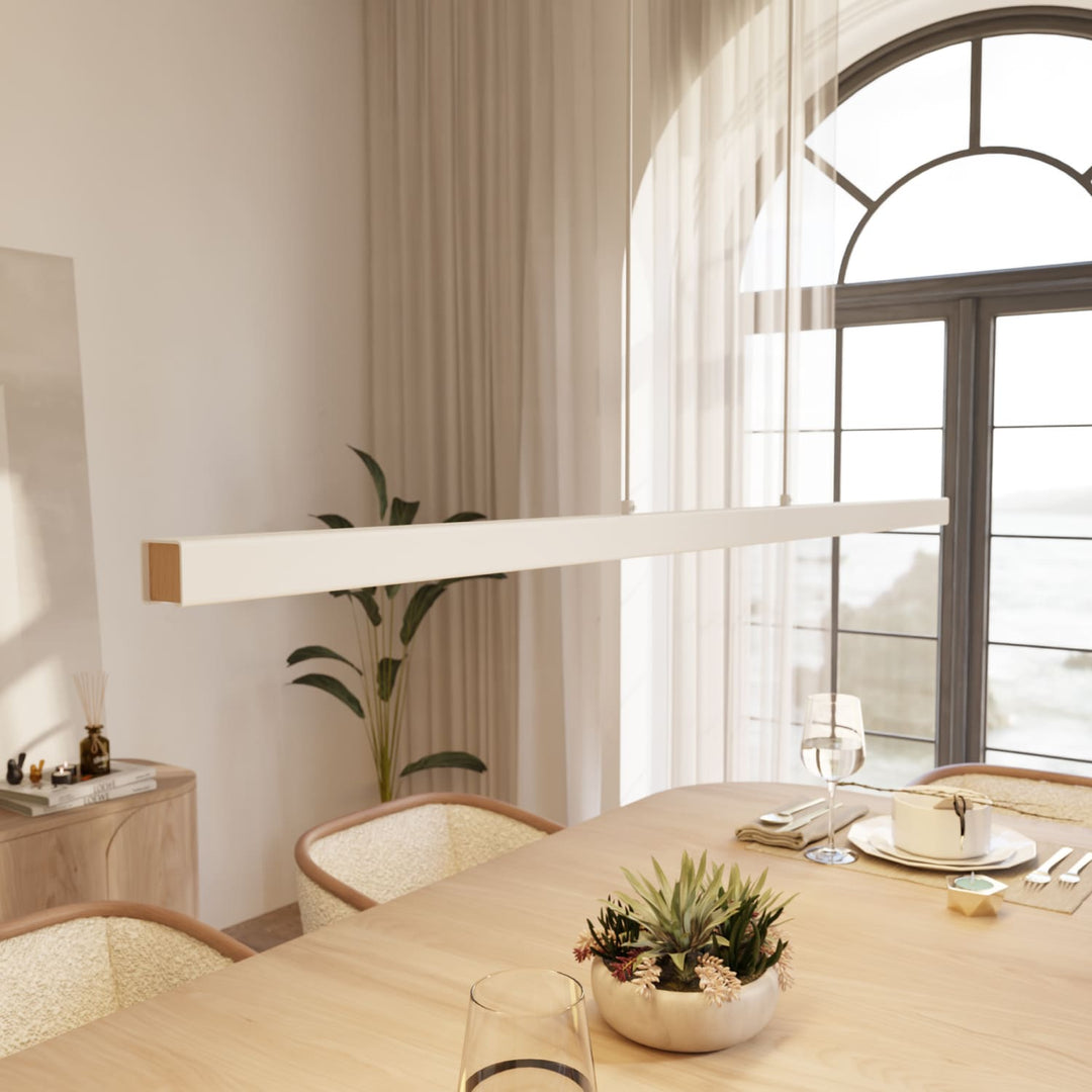 Calimera Linear Wood and Metal Pendant Light – image 8