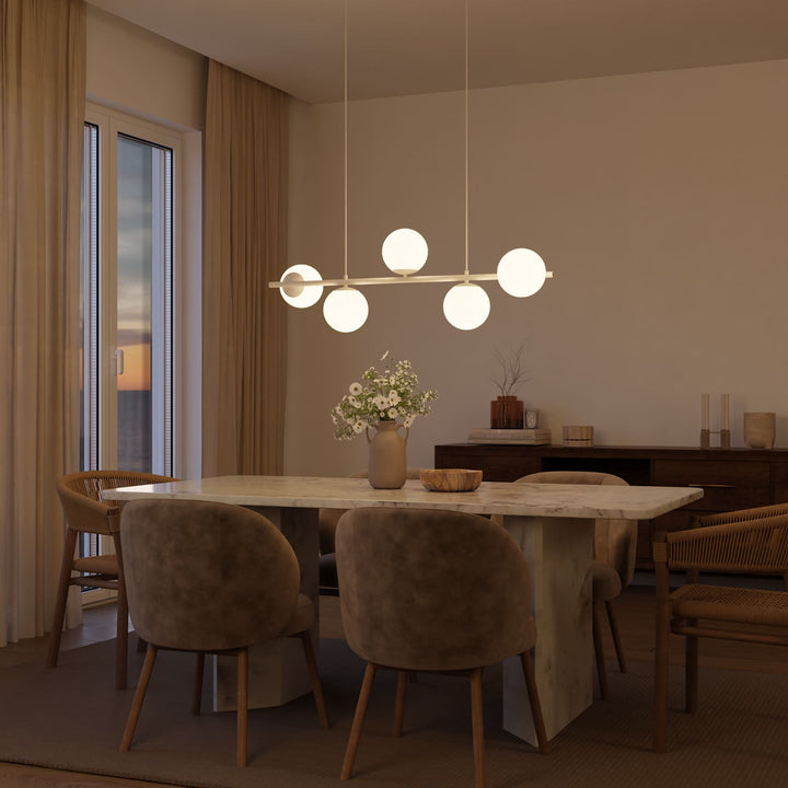 Livana Opal Globe Branch Pendant Light – image 2