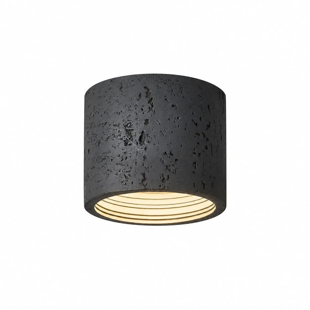 Vaelis Wabi-Sabi Cylindrical Travertine Ceiling Lamp