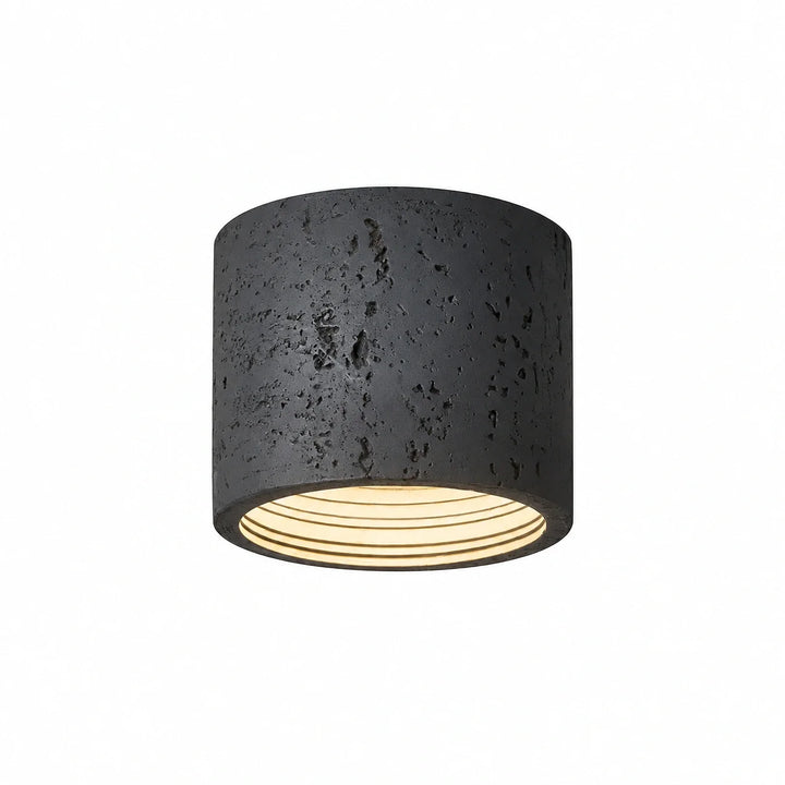 Vaelis Wabi-Sabi Cylindrical Travertine Ceiling Lamp