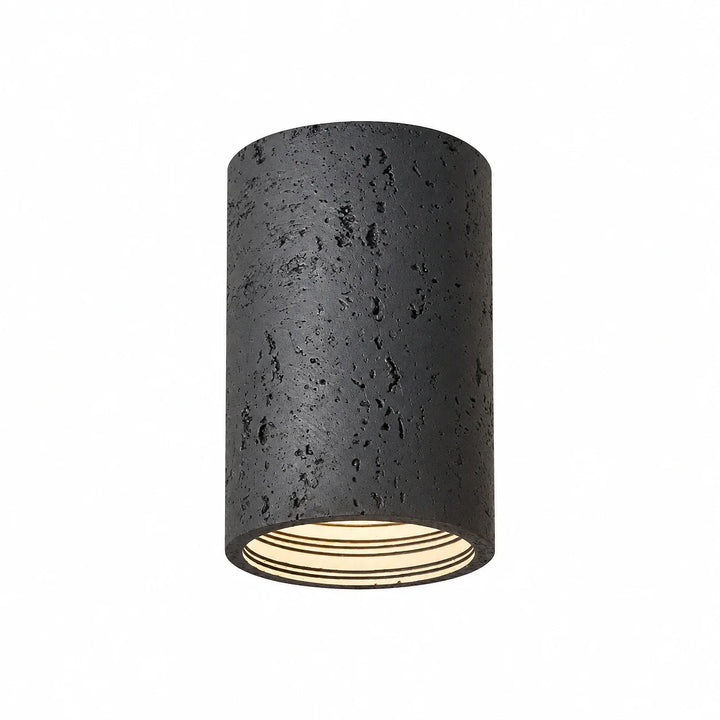 Vaelis Wabi-Sabi Cylindrical Travertine Ceiling Lamp