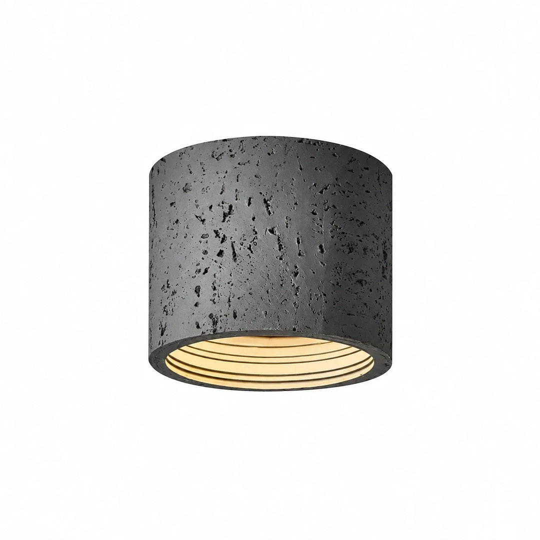 Vaelis Wabi-Sabi Cylindrical Travertine Ceiling Lamp