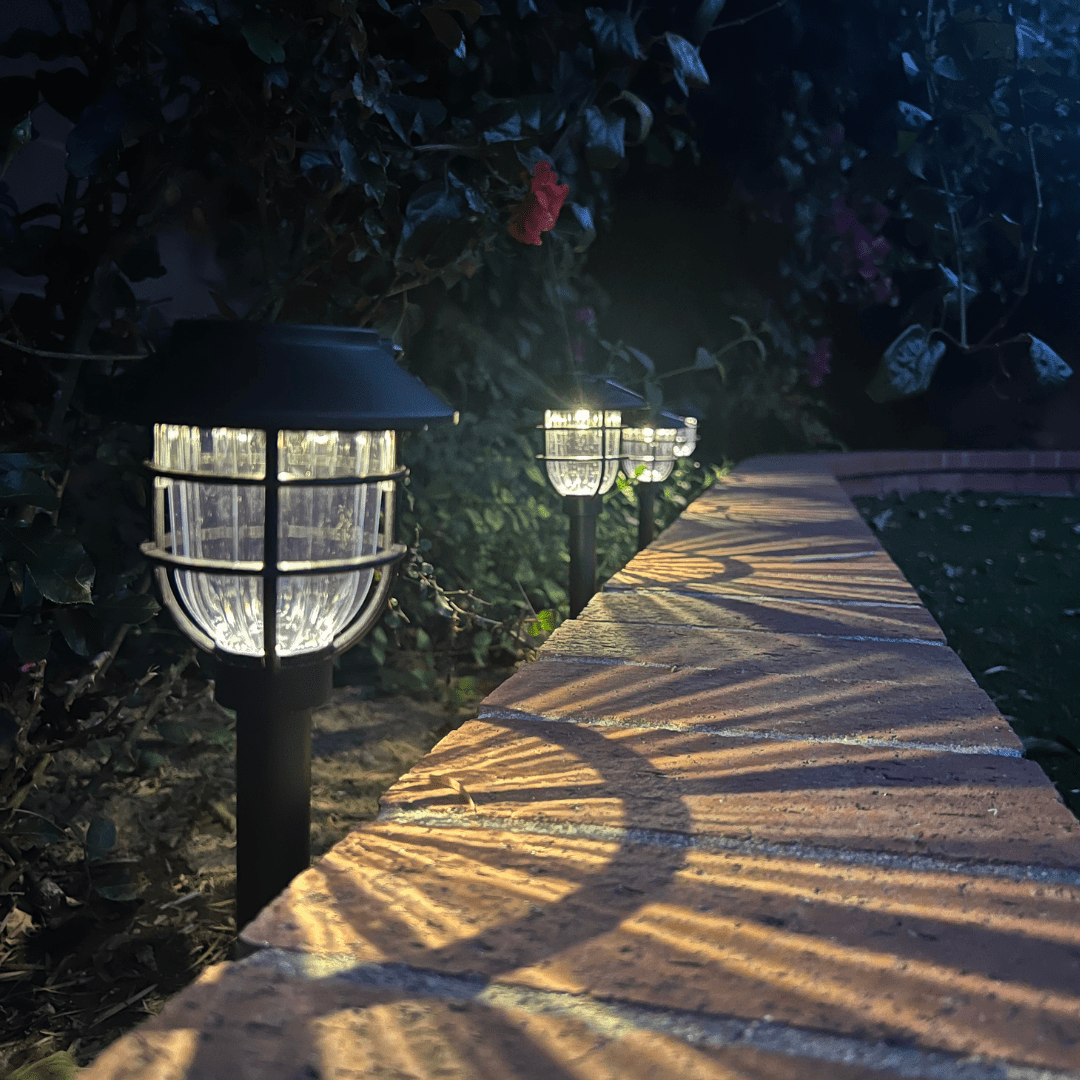 Vintage Cage Solar LED Path Light 1-Light