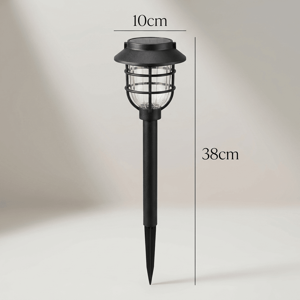 Vintage Cage Solar LED Path Light 1-Light