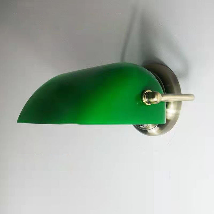 Vintage Glass Half Moon Wall Sconce Lamp 1-Light