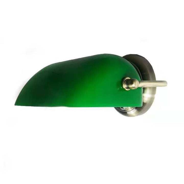 Vintage Glass Half Moon Wall Sconce Lamp 1-Light