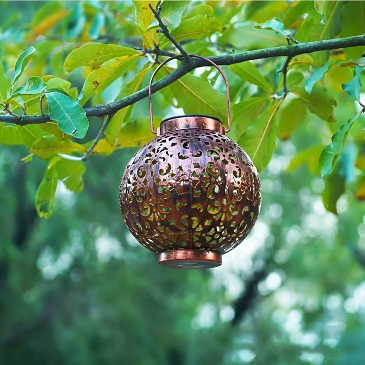 Vintage Globe Solar LED Garden Lantern 1-Light