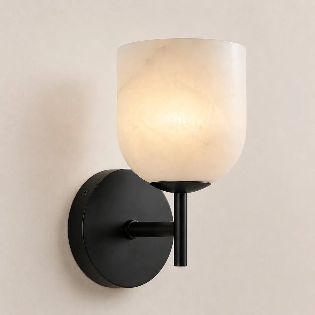 Vireo Farmhouse Copper Ribbed Glass Wall Sconce