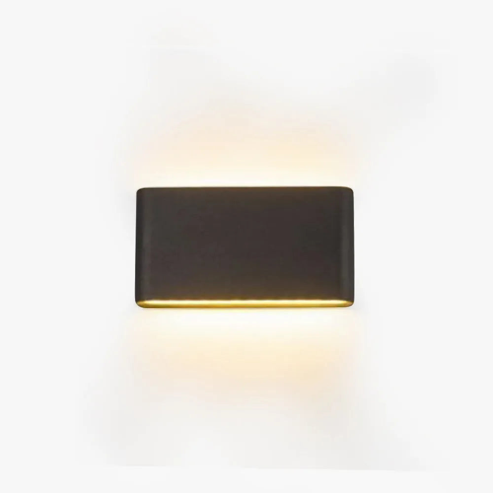 Slim Rectangular Outdoor Wall Light | Up and Down LED, Black or White