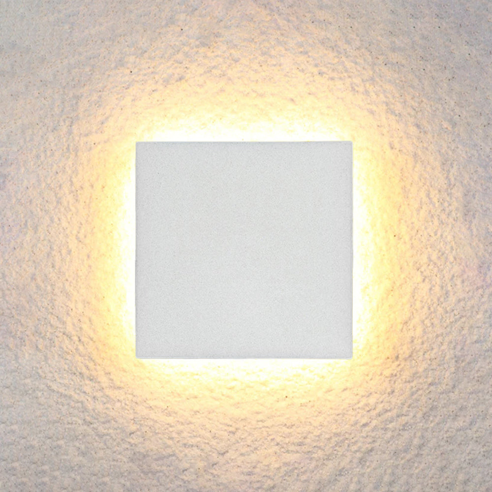 Halo Disc Outdoor Wall Light | Round or Square, Optional Sensor