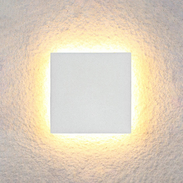 Halo Disc Outdoor Wall Light | Round or Square, Optional Sensor