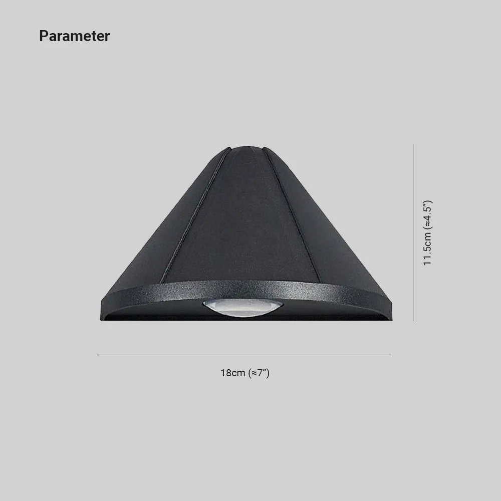 Cone Outdoor Wall Light | Black or White, Down Light