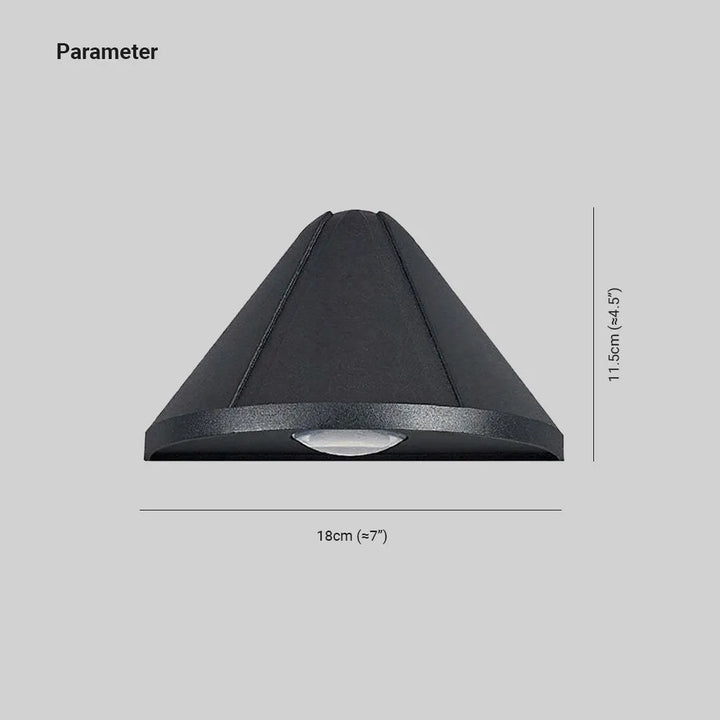 Cone Outdoor Wall Light | Black or White, Down Light