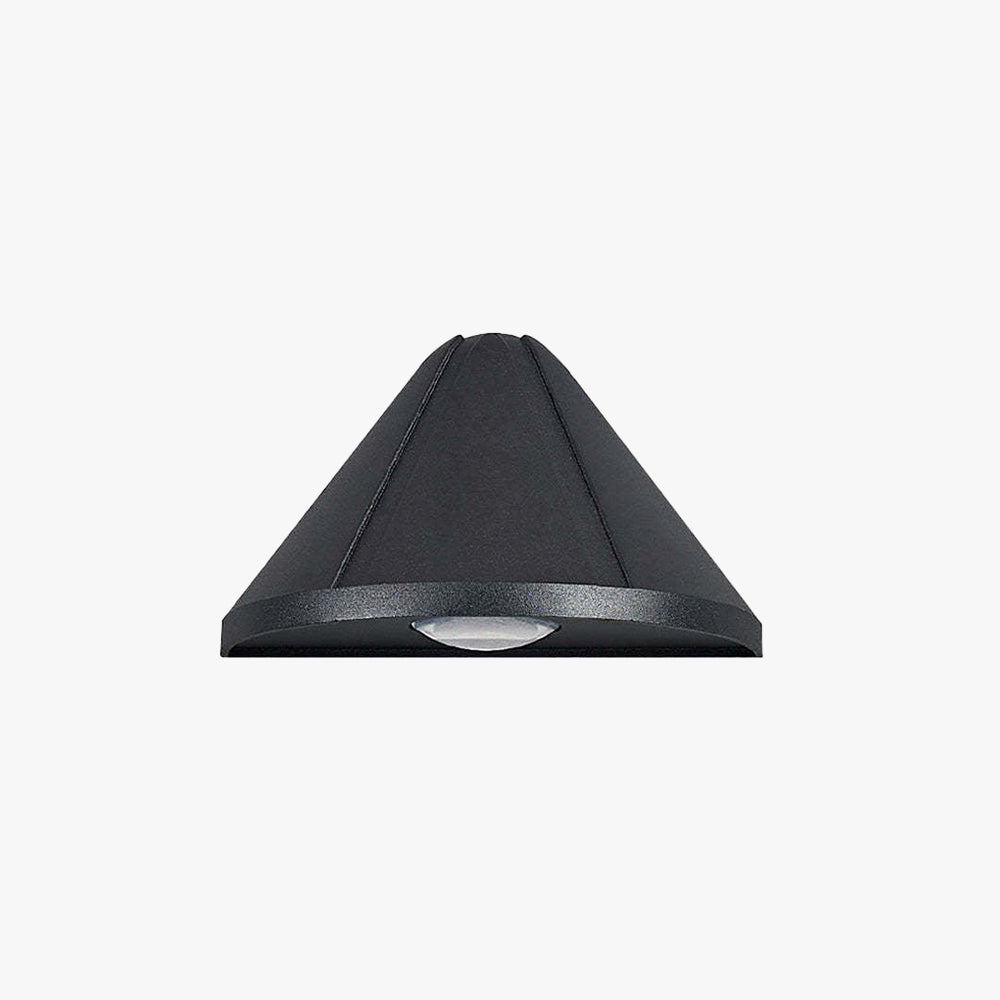 Cone Outdoor Wall Light | Black or White, Down Light