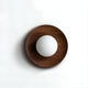 Natural Wood Wall Light with Opal Globe | Walnut or Oak Tone