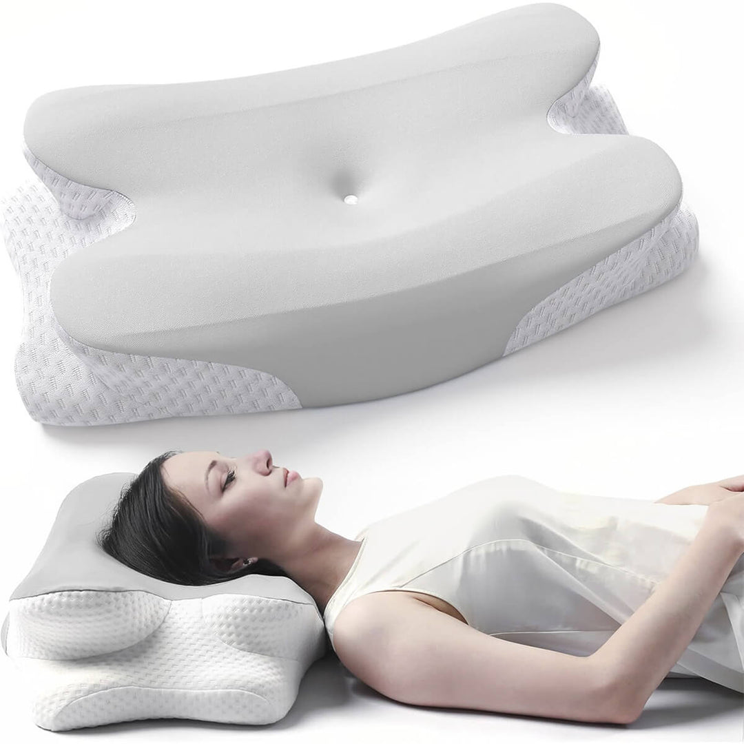 Wave® Cervical Pillow - Orthopaedic Contour Shaped Memory Foam | Ice Silk