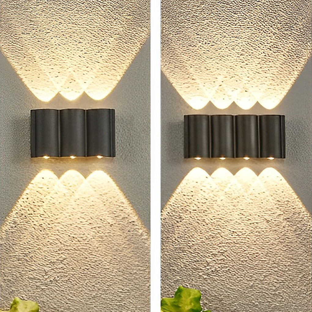 Wave Outdoor Wall Washer Light | Black LED, 2 to 8 Beams