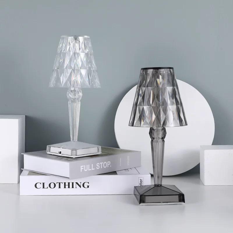 Faceted Crystal Effect Table Lamp