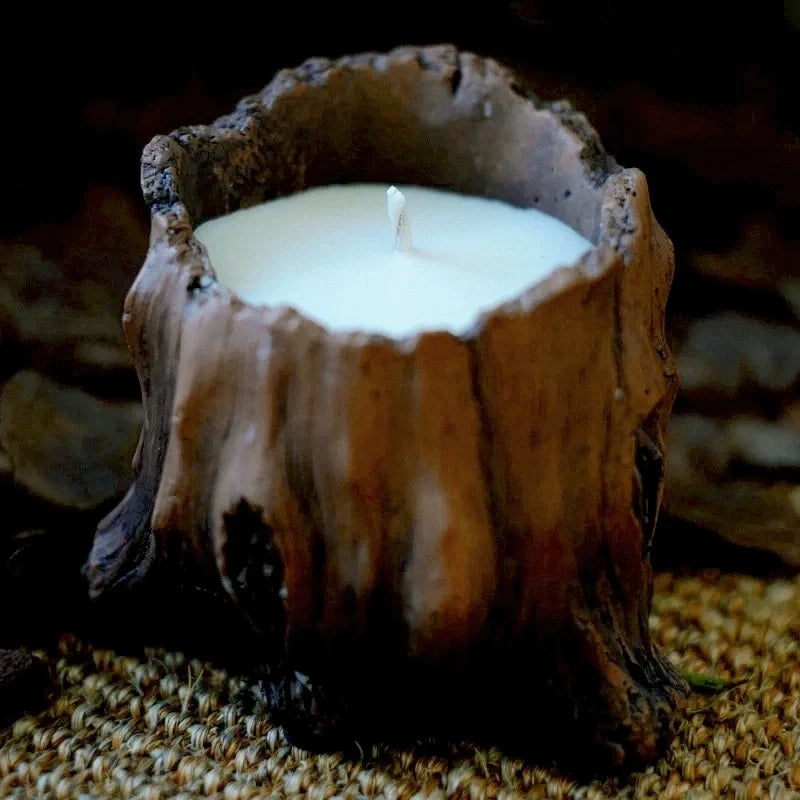 Cement Tree Hollow Candle Holder