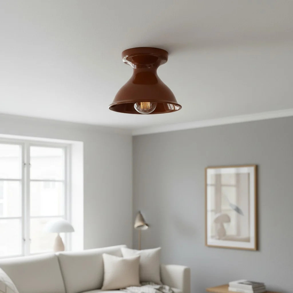 Xaviero Modern Colourful Ceramic Round Ceiling Light