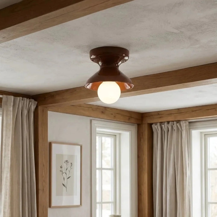 Xaviero Modern Colourful Ceramic Round Ceiling Light