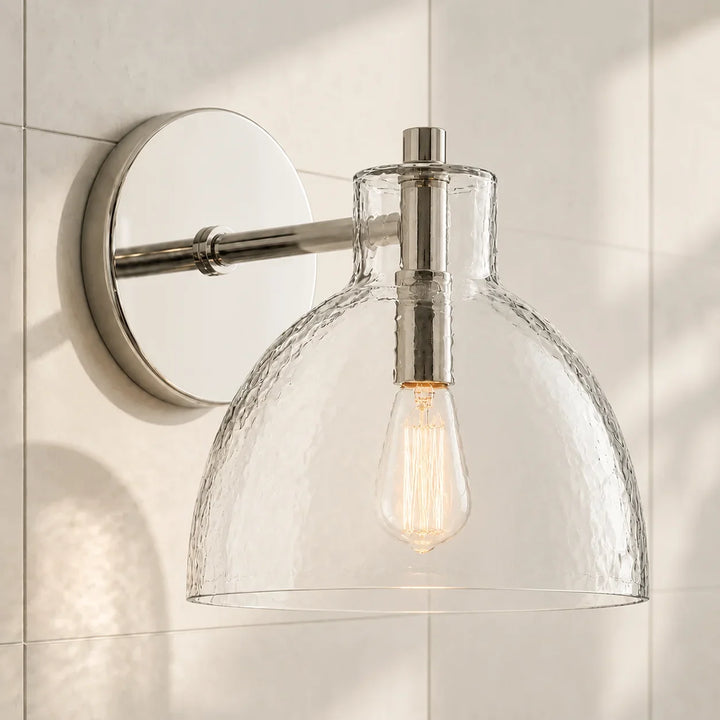 Xeno Antique Brass Recycled Glass Wall Sconce