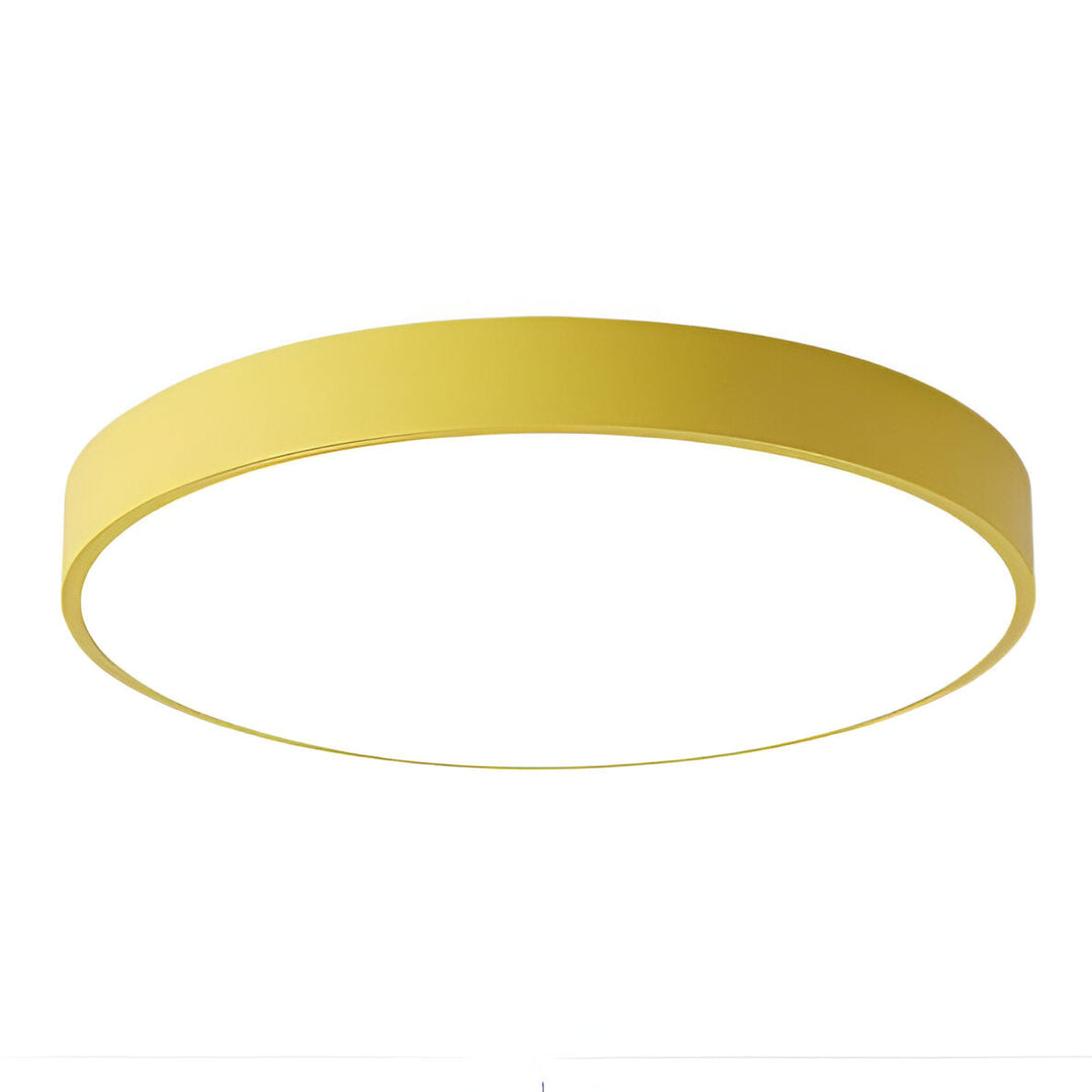 Low-Profile Round LED Ceiling Light With Minimal Frame