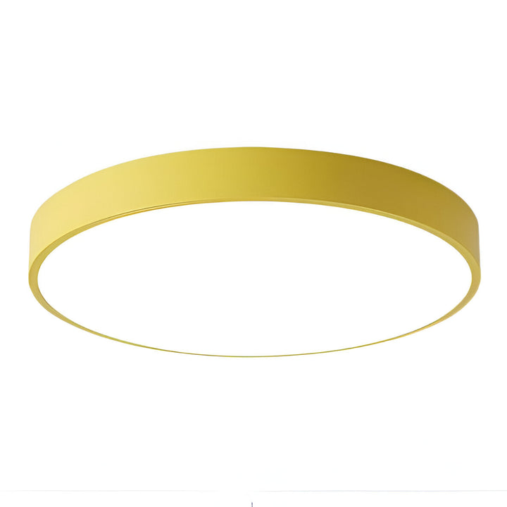 Low-Profile Round LED Ceiling Light With Minimal Frame