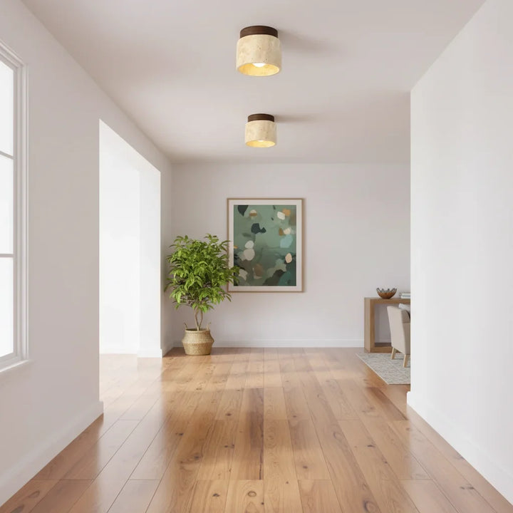 Yetvee Wabi-Sabi Travertine Ceiling Lamp