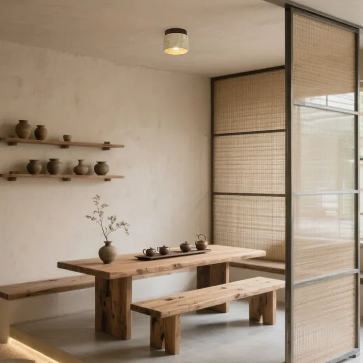 Yetvee Wabi-Sabi Travertine Ceiling Lamp