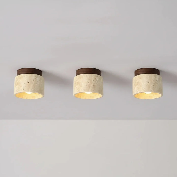 Yetvee Wabi-Sabi Travertine Ceiling Lamp