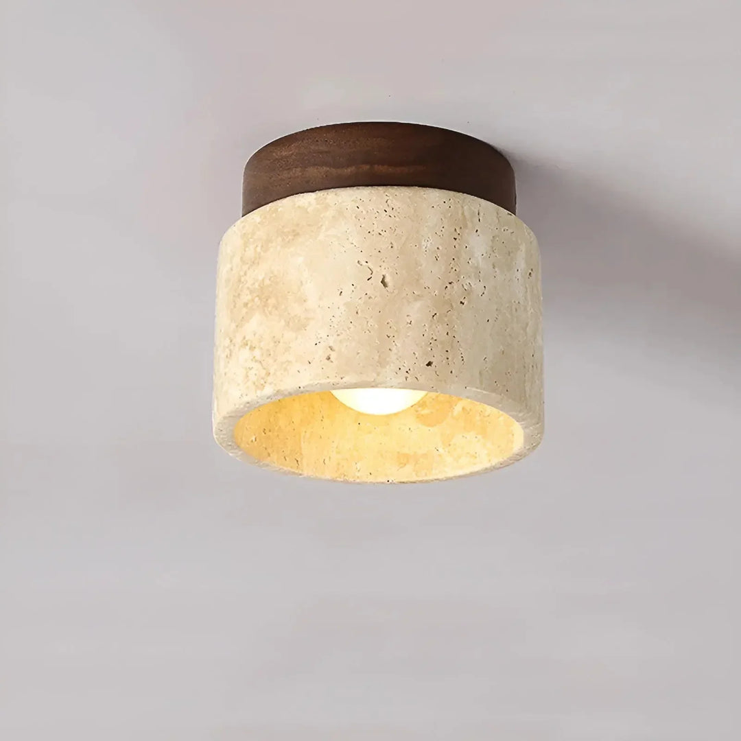 Yetvee Wabi-Sabi Travertine Ceiling Lamp