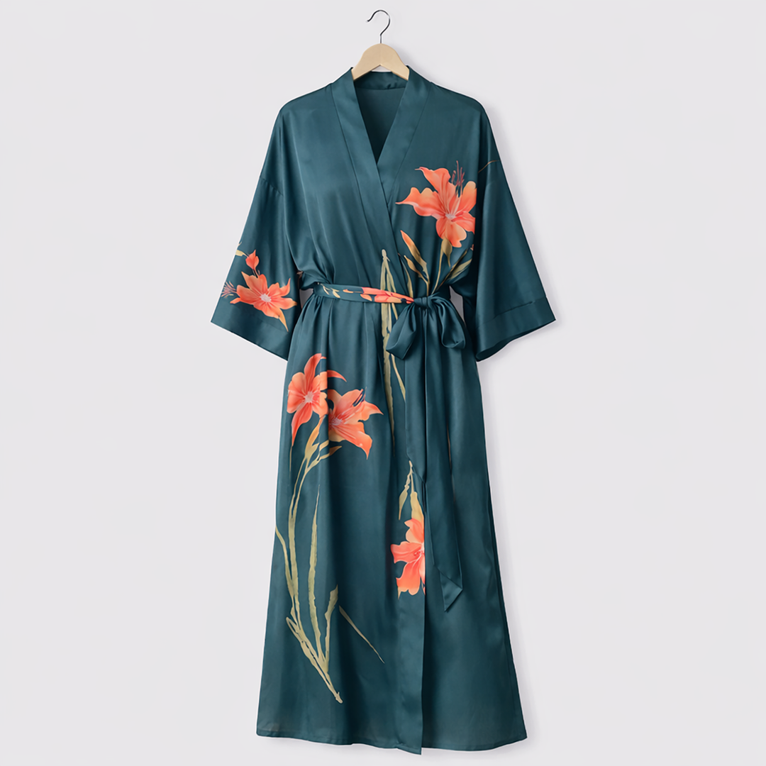 Women Satin Kimono Robe image 9