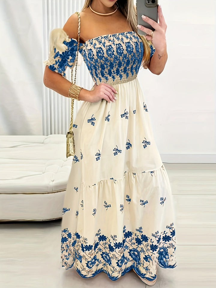 Women's Off-Shoulder Floral Maxi Summer Dress – image 6