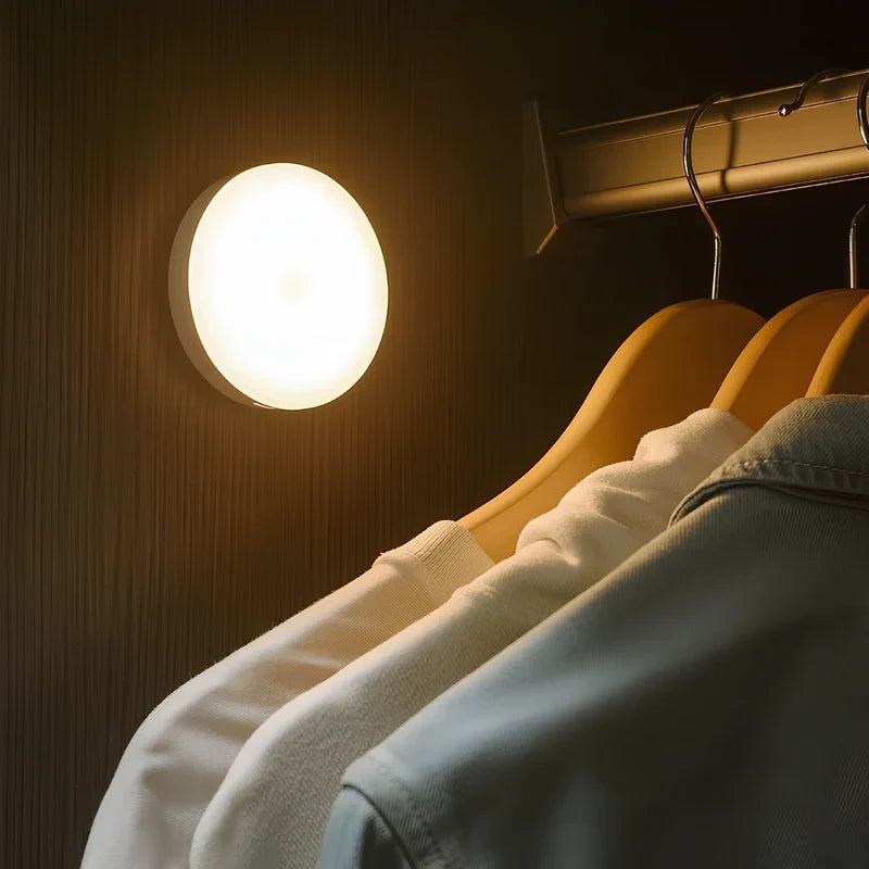 Round Rechargeable Motion Sensor Cabinet Light
