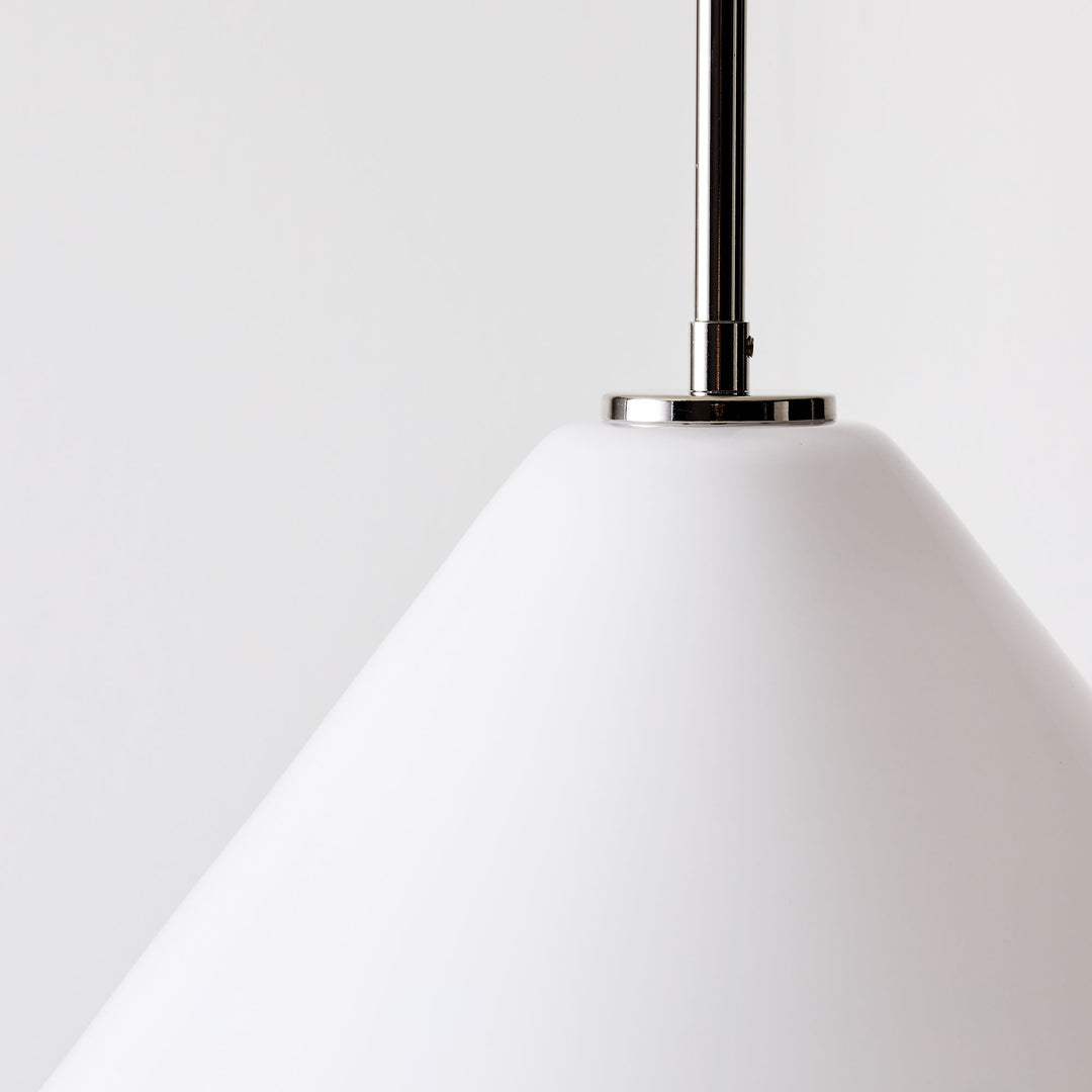 Cone Milk Clear Glass Cone Pendant Light for Kitchen