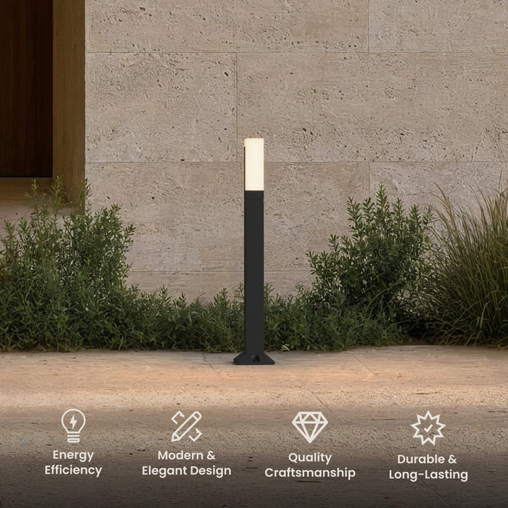 Black Aluminium Garden Path Light | 23-61 cm