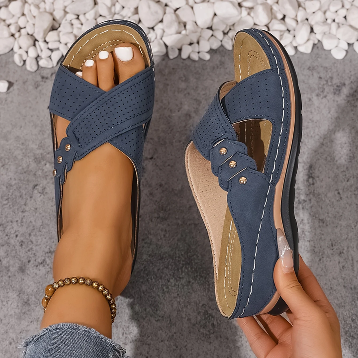 Women's Orthopaedic Crossover Wedge Comfort Sandals – image 1