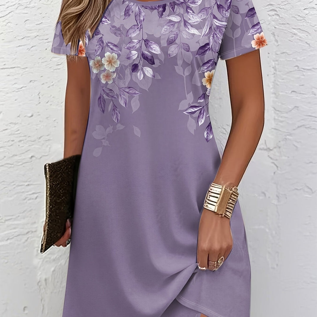Women's A-Line Floral Midi Summer Dress – image 2