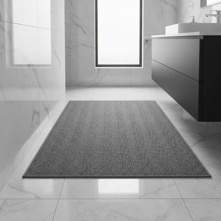 Absorbent loop pile door mat