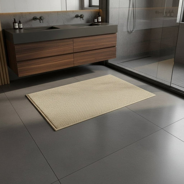 Absorbent loop pile door mat