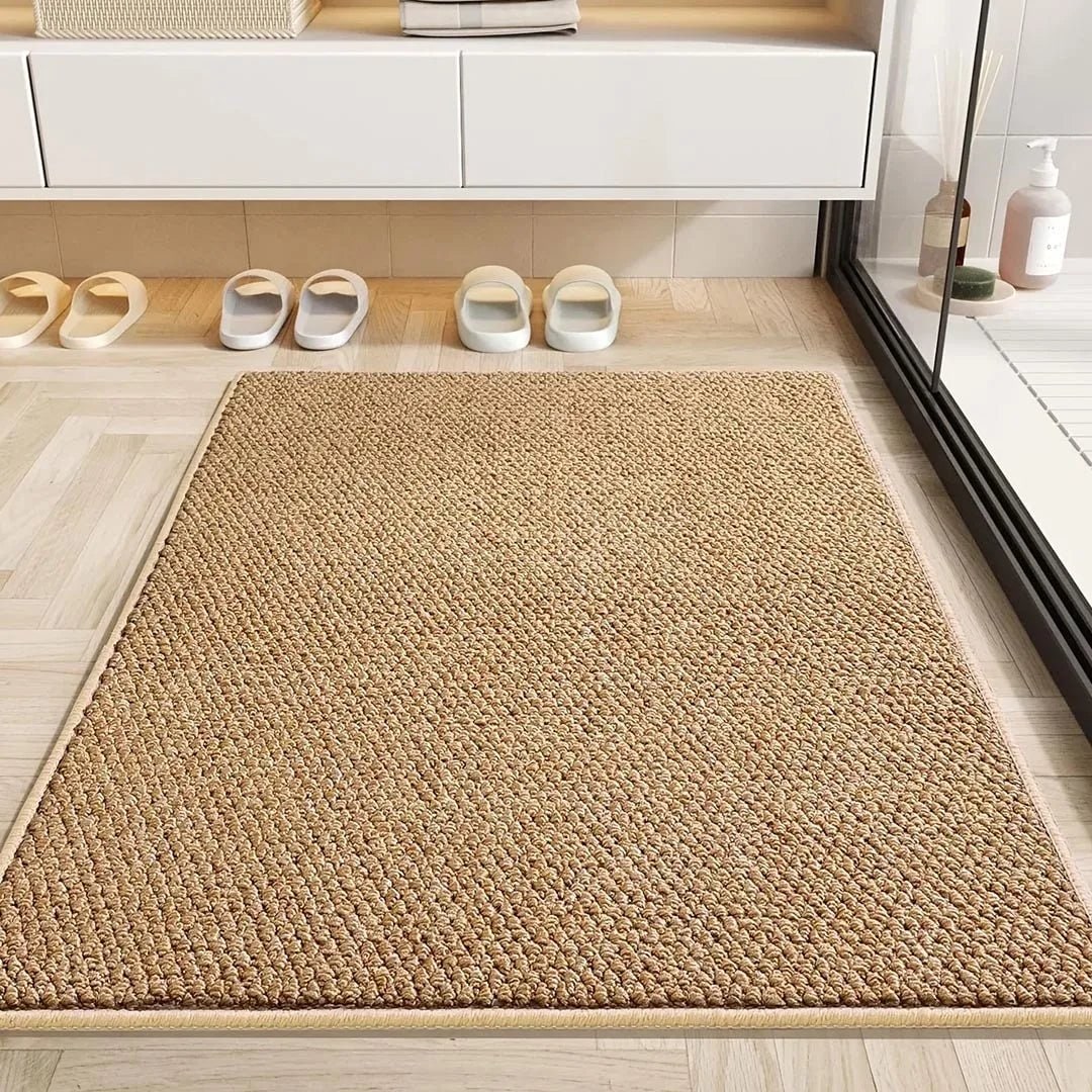 Absorbent loop pile door mat