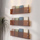 Brown acrylic wall shelves